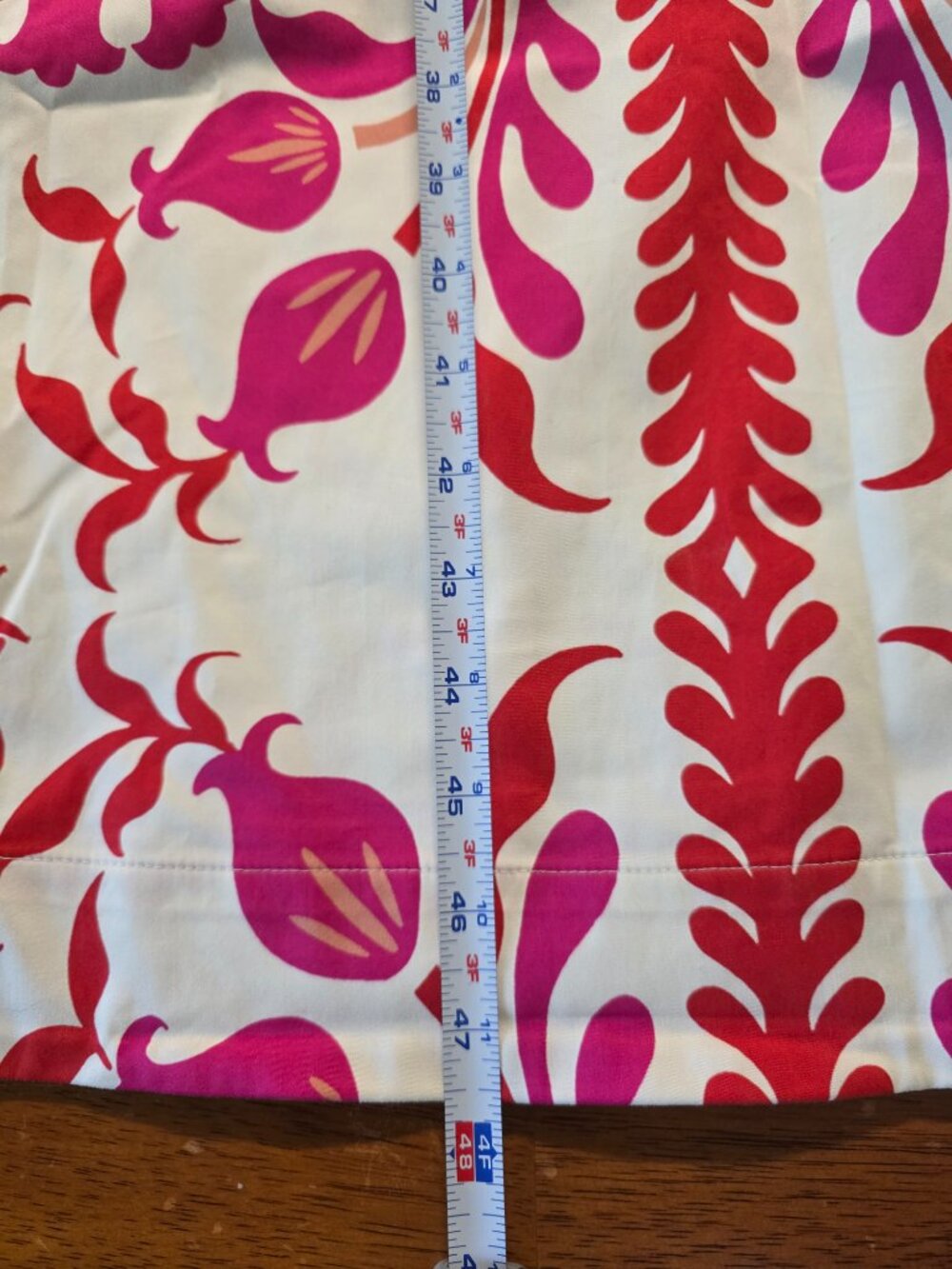 Boden Fit and Flare Maxi-Midi Hybrid Red and Purple Symmetrical Floral 10R - Picture 8 of 13